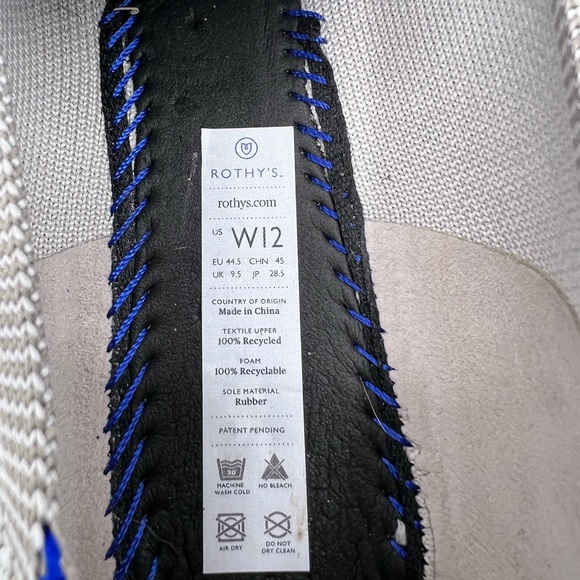 RETIRED Rothys Flex Birdseye sz 12 Classic Ballet Round
Toe Shoe Flat Knit. - Picture 6 of 6